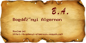 Bogdányi Algernon névjegykártya